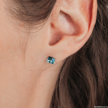 Пусеты Fiore Luna, Crystal Sky Blue, SWE0127/1 SB S Пусеты Fiore Luna, Crystal Sky Blue, SWE0127/1 SB S